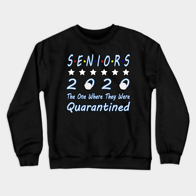 Funny Gift Senior Quarantine Class Of 2020 Graduation Crewneck Sweatshirt by Nicolas5red1